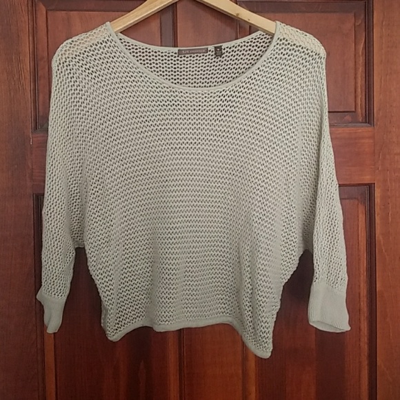 525 America Sweaters - EUC 525 America Cropped Open Knit Cream Sweater